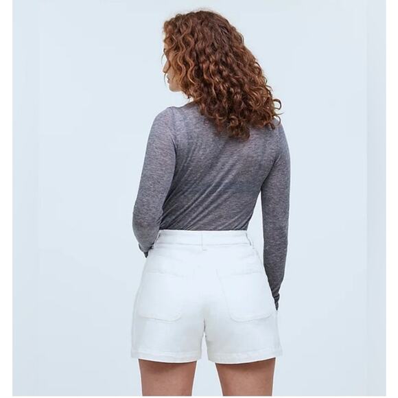 Madewell The High Rise Sailor Shorts White Denim Stretch 29 - Picture 8 of 10